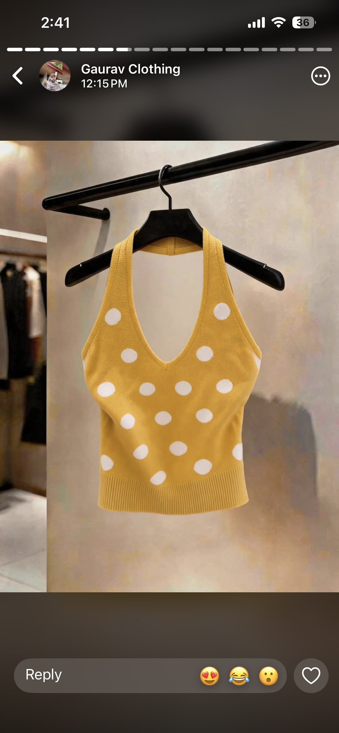 Polka halter neck top