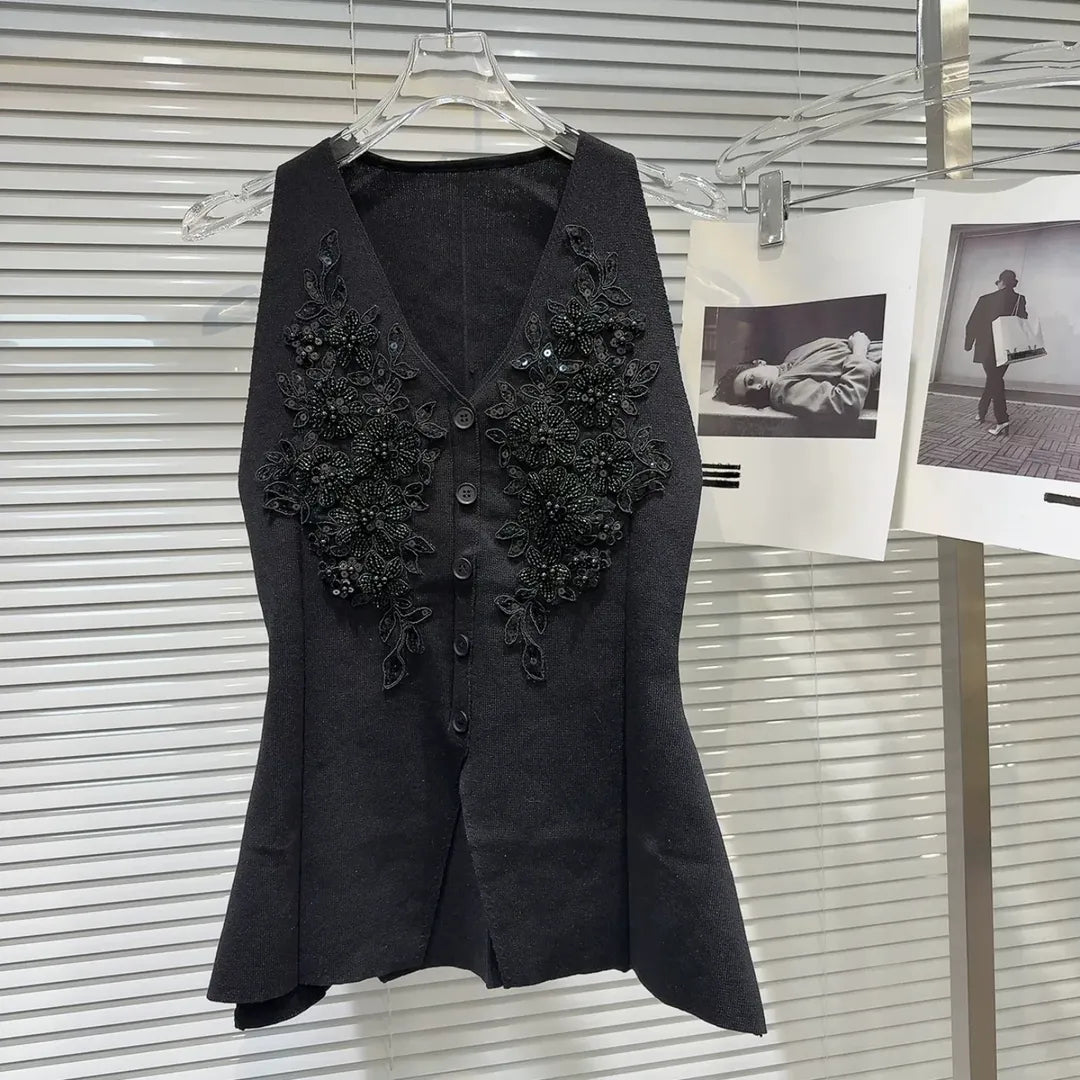 Women’s Embellished Floral Lace Vest Top