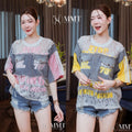 Colorful Casual Tops for Women | Yellow & Pink | Free Size M-L-XL
